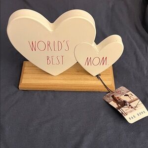 Rae Dunn white Heart Decor